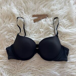 Skims Fits Everybody Push Up Demi Bra Onyx Size 36A